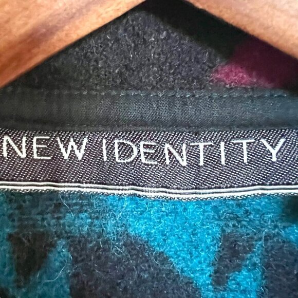 VTG Southwestern Navajo Aztec Wool Blend Jacket Blazer Short Teal Brown Black L - Picture 12 of 14